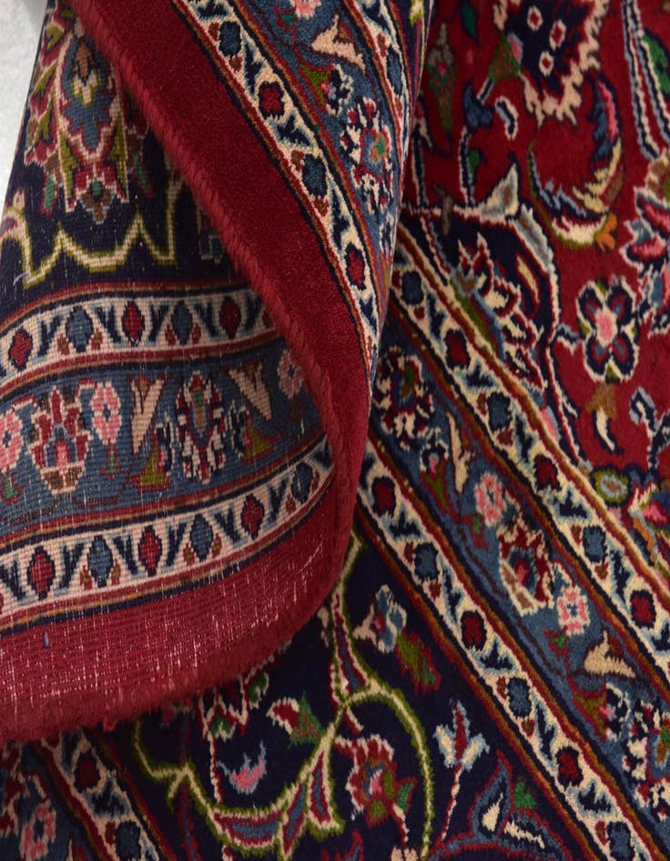 Detail image of 9' 10 x 12' 9  Hand Knotted Mashad Persian Wool Rug