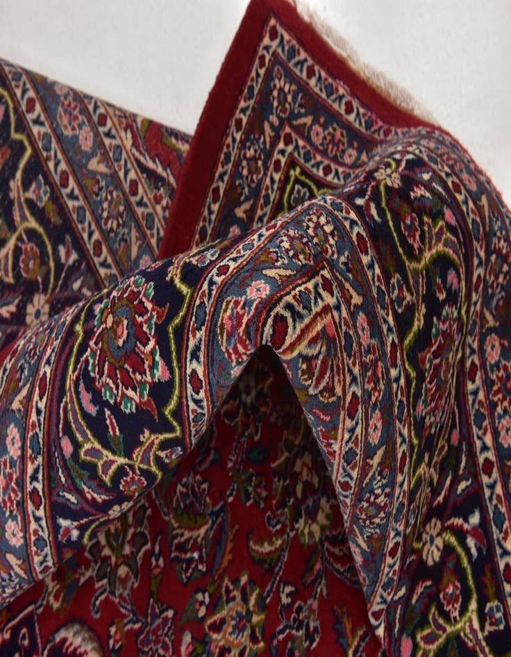 Detail image of 9' 10 x 12' 9  Hand Knotted Mashad Persian Wool Rug