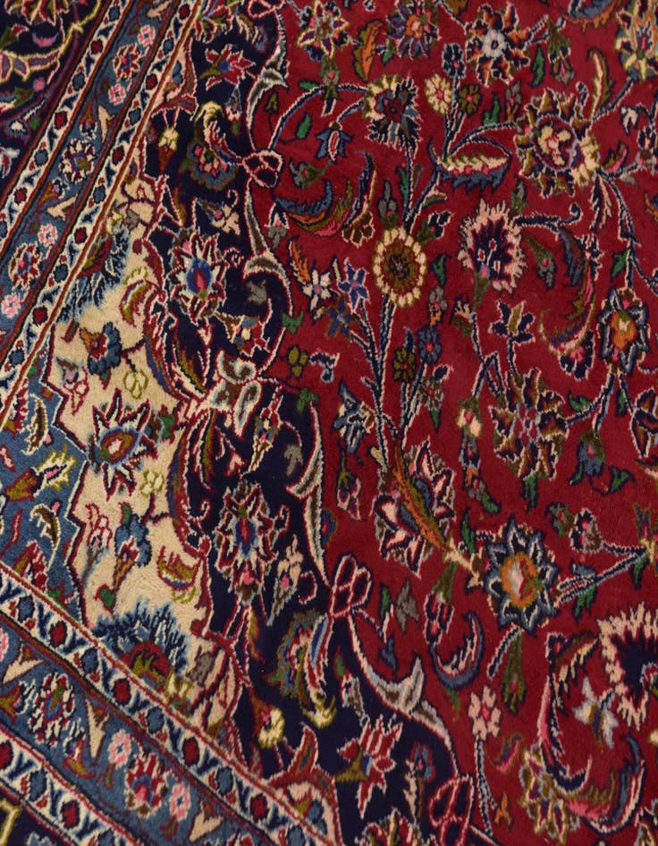 Detail image of 9' 10 x 12' 9  Hand Knotted Mashad Persian Wool Rug