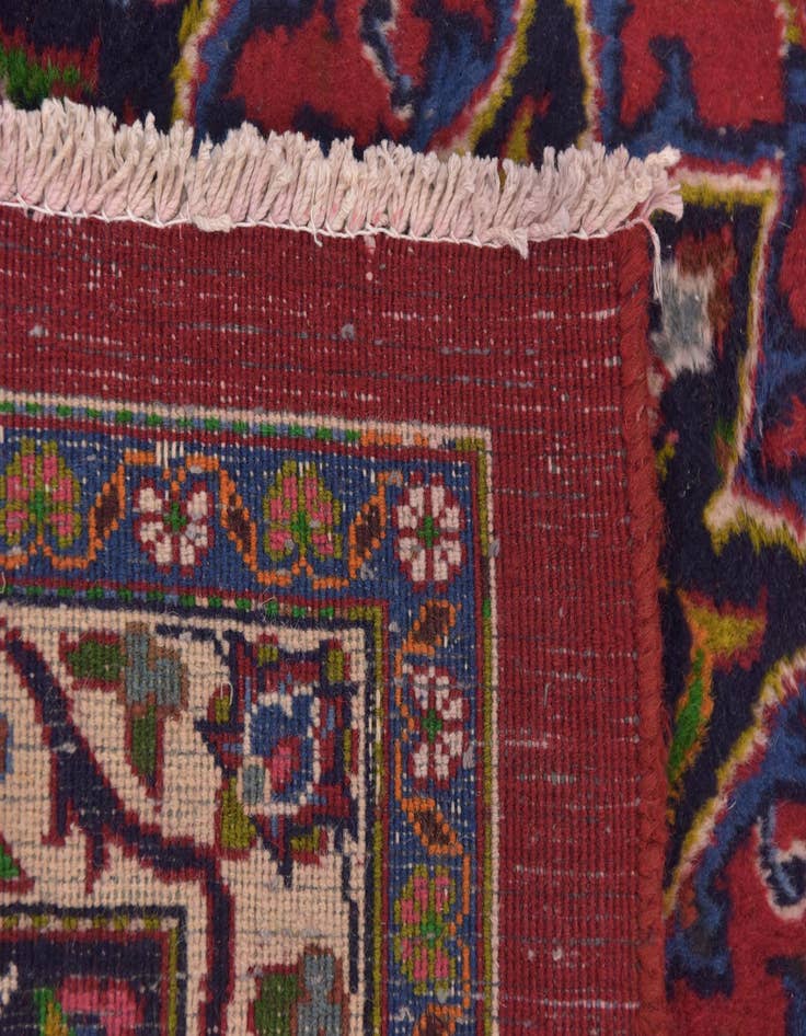 Detail image of 9' 8 x 12' 6 Hand Knotted Mashad Persian Wool Rug
