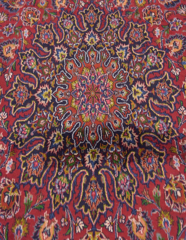 Detail image of 9' 8 x 12' 6 Hand Knotted Mashad Persian Wool Rug