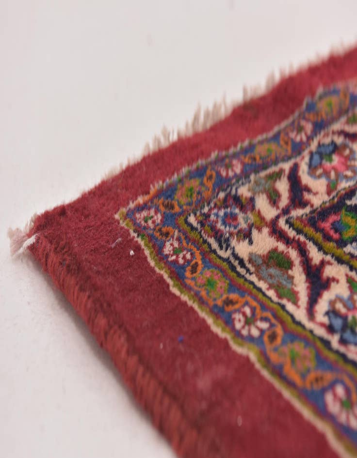 Detail image of 9' 8 x 12' 6 Hand Knotted Mashad Persian Wool Rug