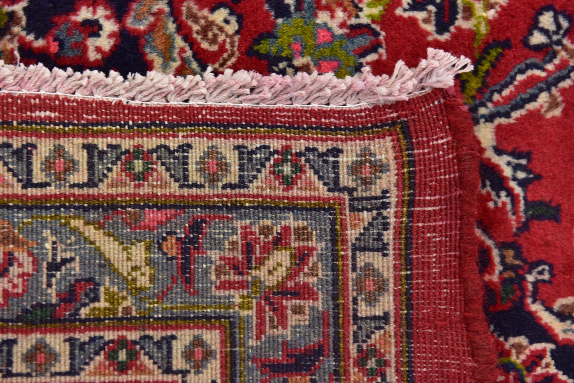 9' 9 x 12' 7 Hand Knotted Mashad Persian Wool Rug