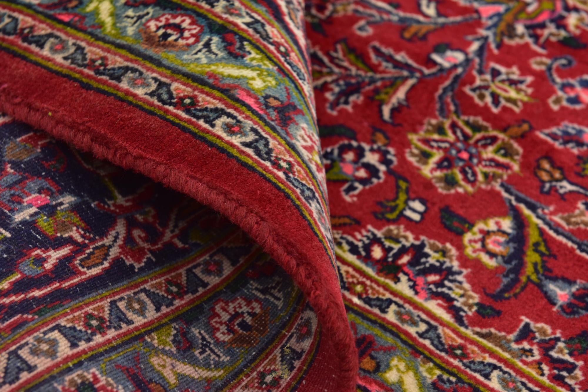 9' 9 x 12' 7 Hand Knotted Mashad Persian Wool Rug