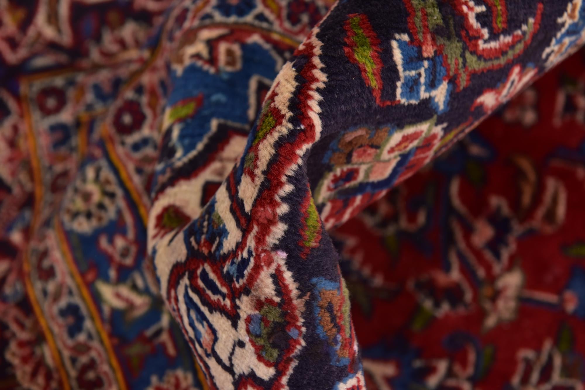 9' 7 x 12' 9 Hand Knotted Mashad Persian Wool Rug