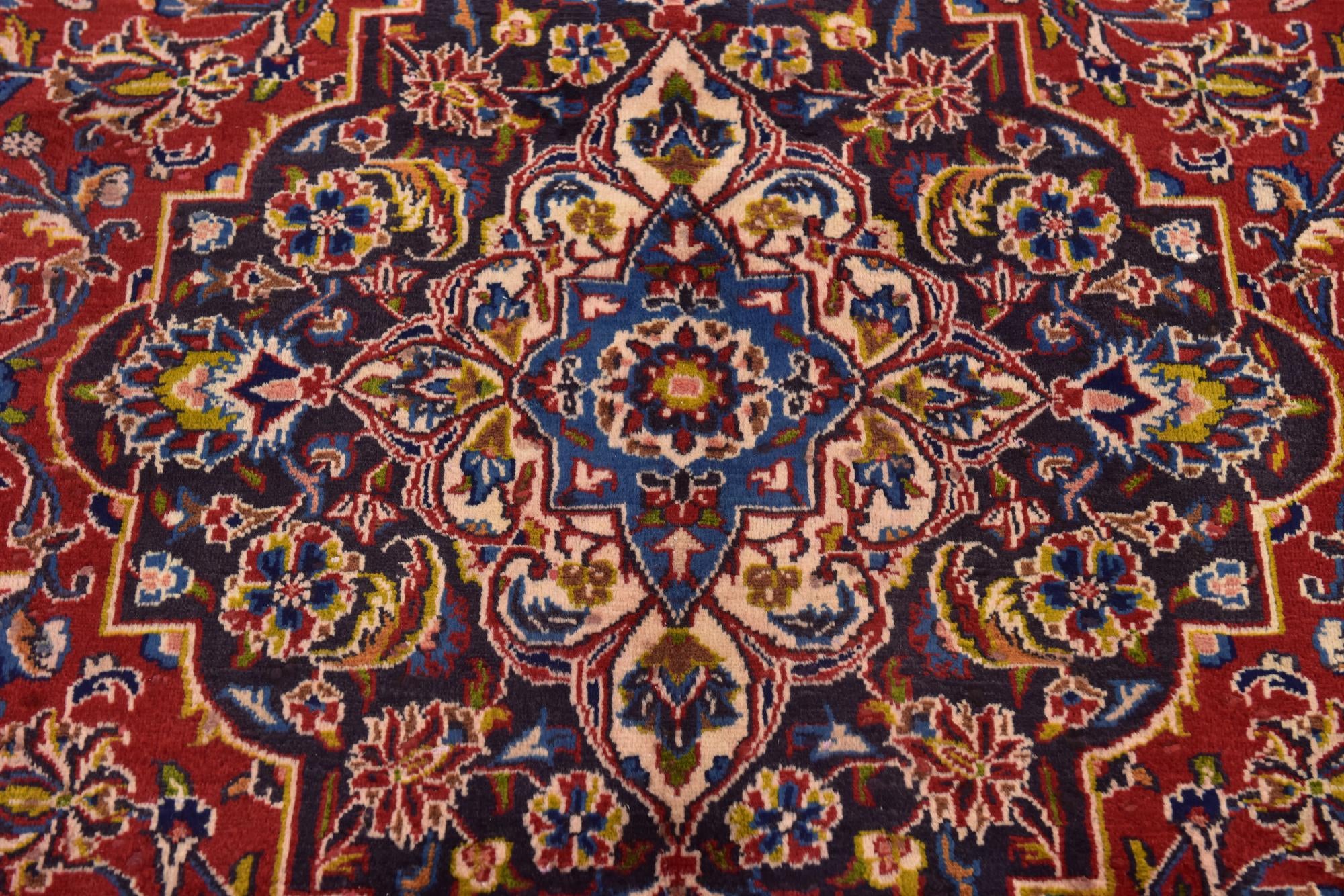 9' 7 x 12' 9 Hand Knotted Mashad Persian Wool Rug