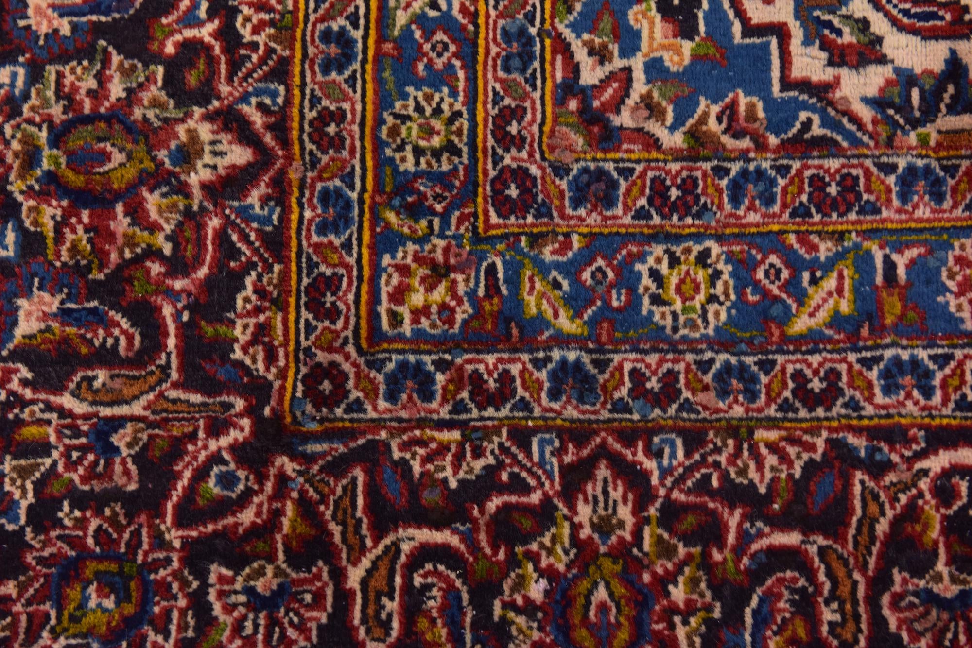 9' 7 x 12' 9 Hand Knotted Mashad Persian Wool Rug