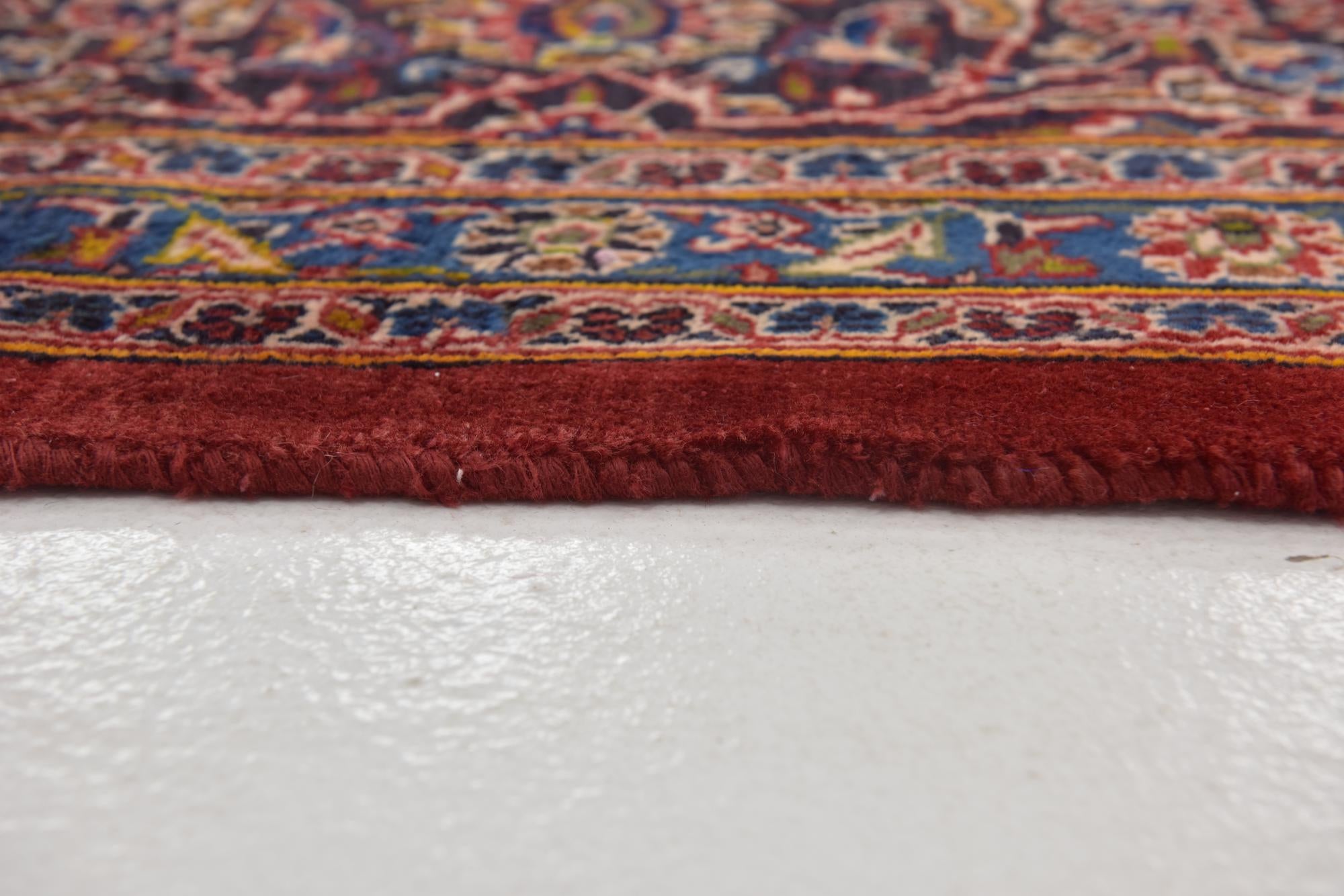 9' 7 x 12' 9 Hand Knotted Mashad Persian Wool Rug