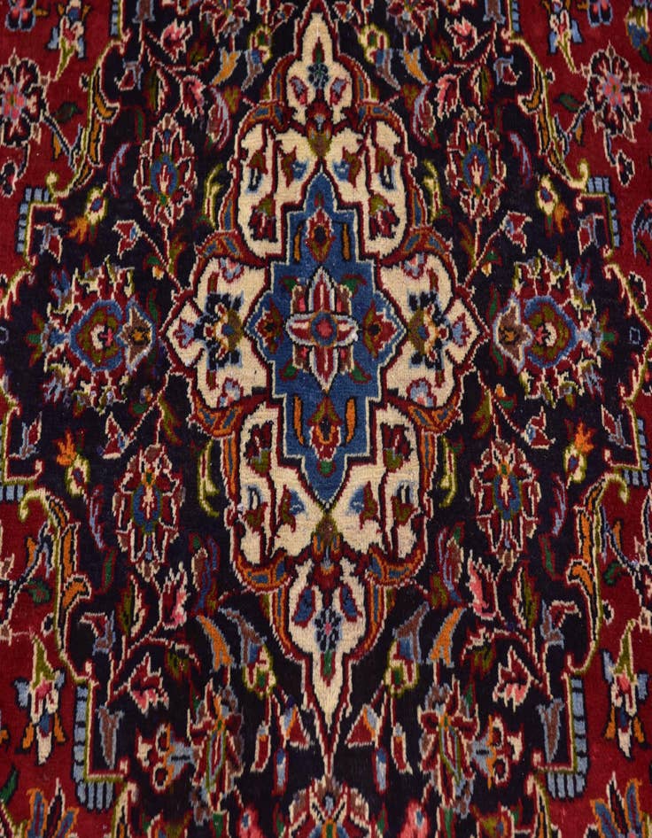 Detail image of 9' 6 x 12' 10  Hand Knotted Mashad Persian Wool Rug