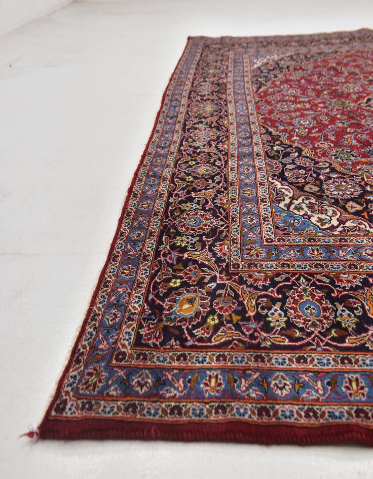Detail image of 9' 6 x 12' 10  Hand Knotted Mashad Persian Wool Rug