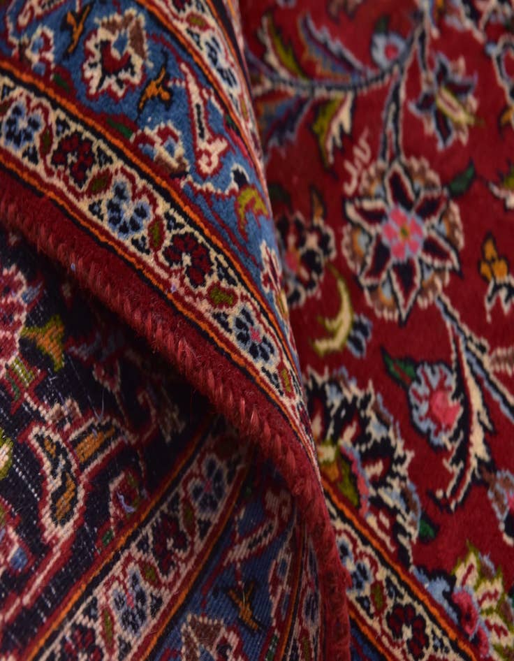 Detail image of 9' 6 x 12' 10  Hand Knotted Mashad Persian Wool Rug