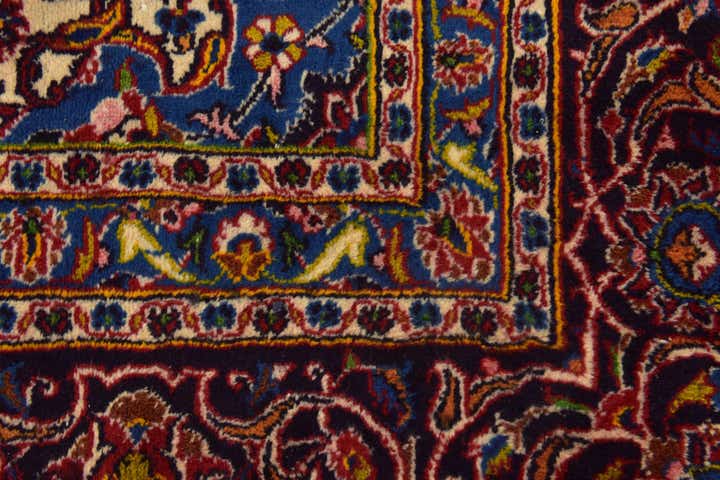 9' 8 x 13' 7 Hand Knotted Mashad Persian Wool Rug