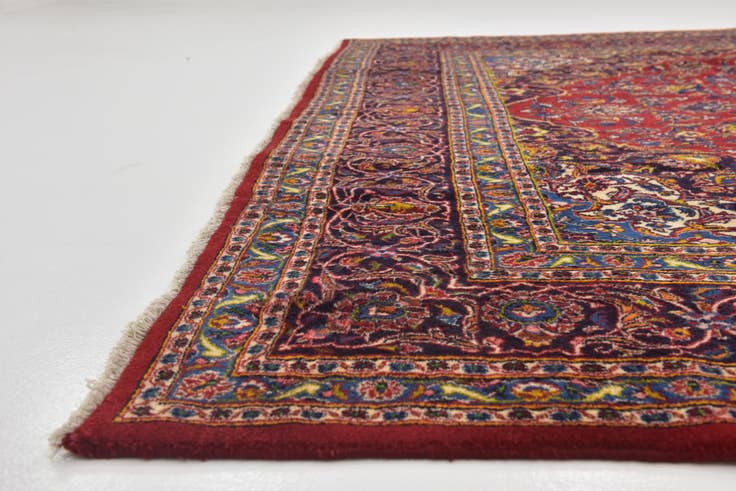Detail image of 9' 8 x 13' 7 Hand Knotted Mashad Persian Wool Rug