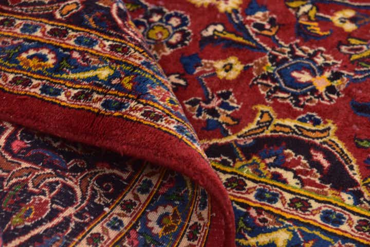 9' 8 x 13' 7 Hand Knotted Mashad Persian Wool Rug