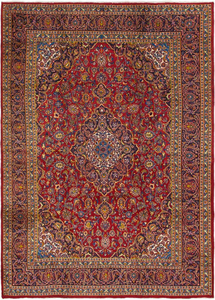 9' 8 x 13' 7 Hand Knotted Mashad Persian Wool Rug
