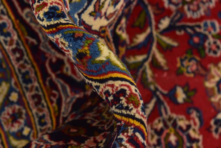 Detail image of 9' 9 x 12' 9 Hand Knotted Mashad Persian Wool Rug