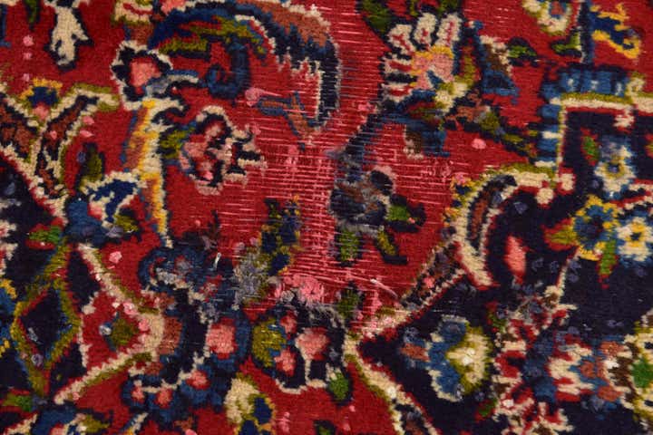 9' 9 x 12' 9 Hand Knotted Mashad Persian Wool Rug