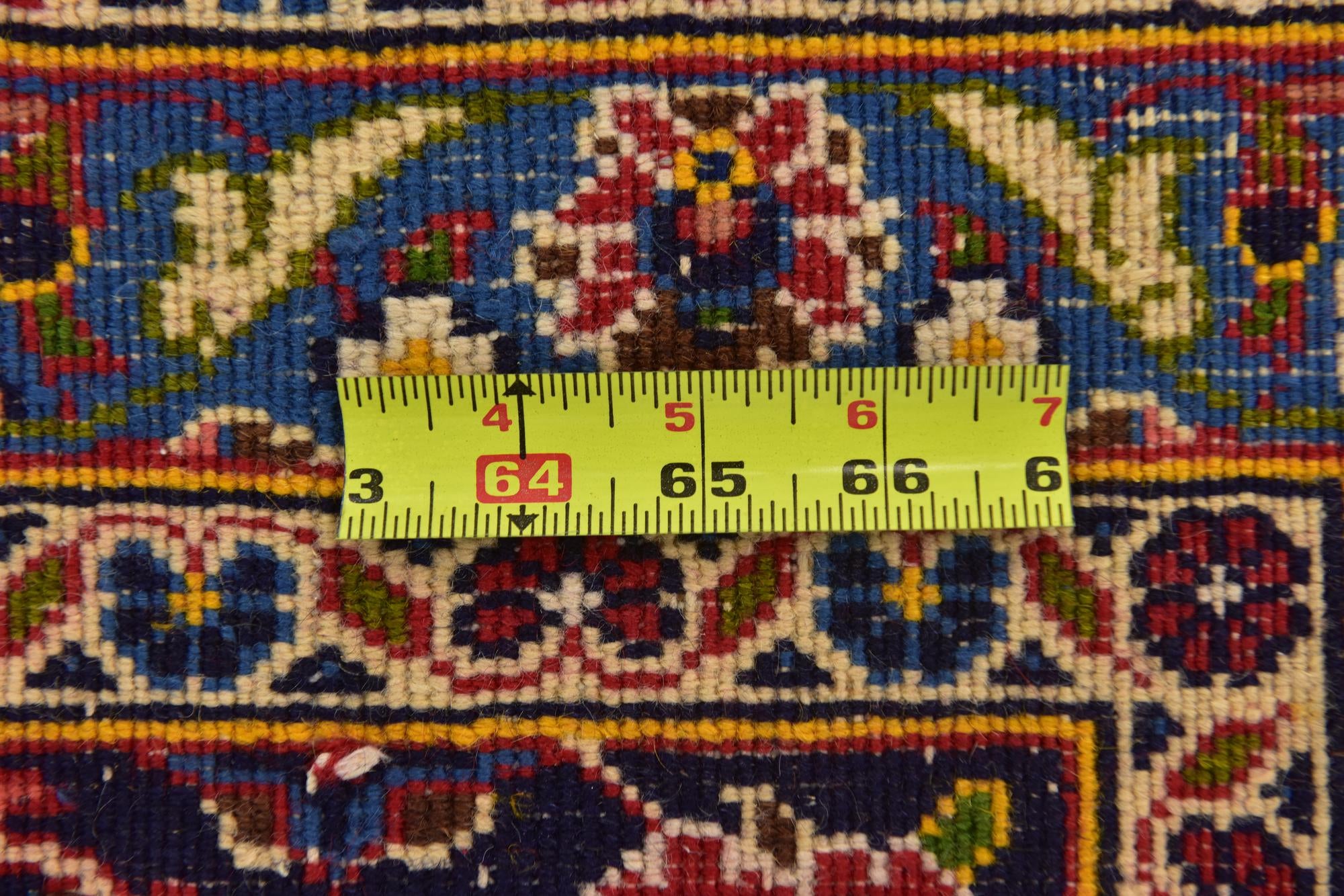 9' 9 x 12' 9 Hand Knotted Mashad Persian Wool Rug