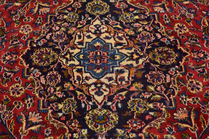 9' 9 x 12' 9 Hand Knotted Mashad Persian Wool Rug