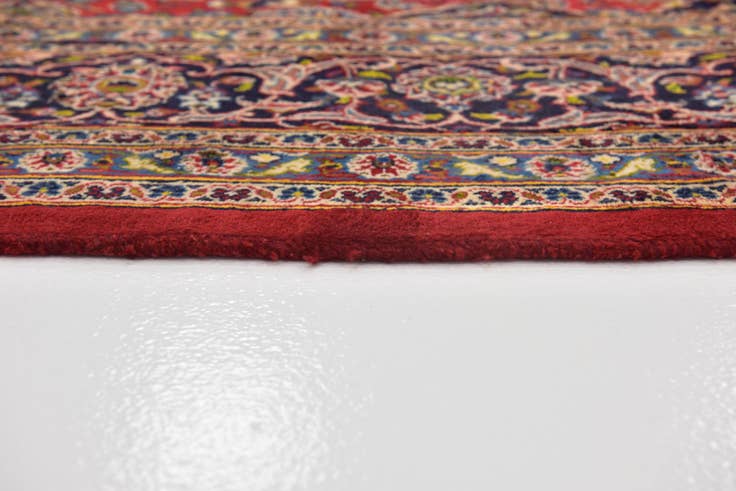 Detail image of 9' 9 x 12' 9 Hand Knotted Mashad Persian Wool Rug