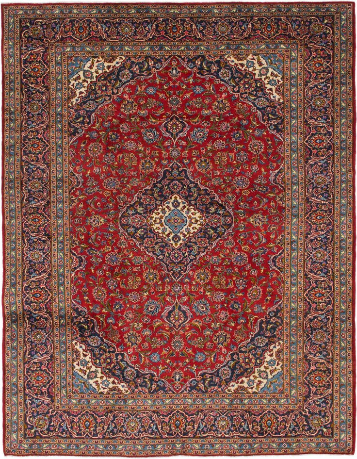 Detail image of 9' 8 x 13' 4 Hand Knotted Mashad Persian Wool Rug