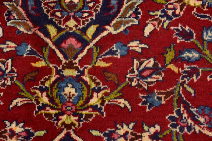 9' 8 x 12' 8 Hand Knotted Mashad Persian Wool Rug