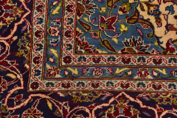 9' 8 x 12' 8 Hand Knotted Mashad Persian Wool Rug