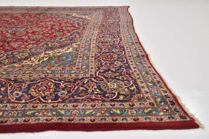 9' 8 x 12' 8 Hand Knotted Mashad Persian Wool Rug