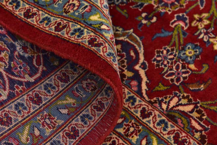 9' 8 x 12' 8 Hand Knotted Mashad Persian Wool Rug