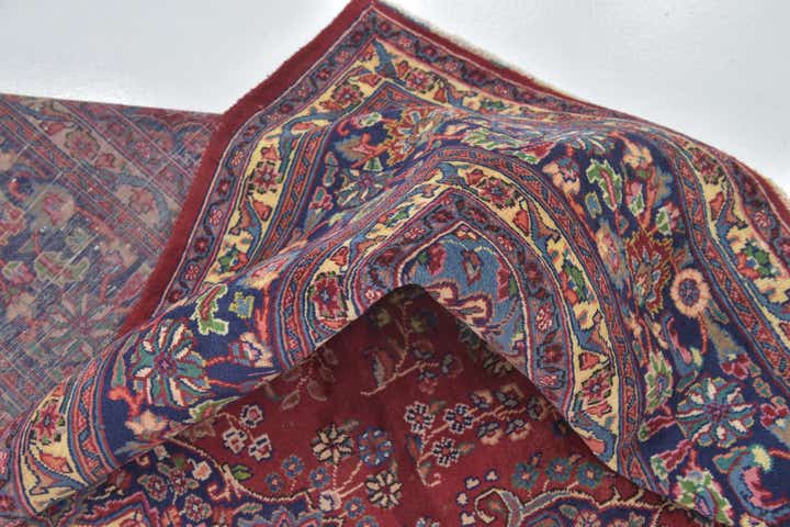 9' 8 x 13' 2 Hand Knotted Mashad Persian Wool Rug