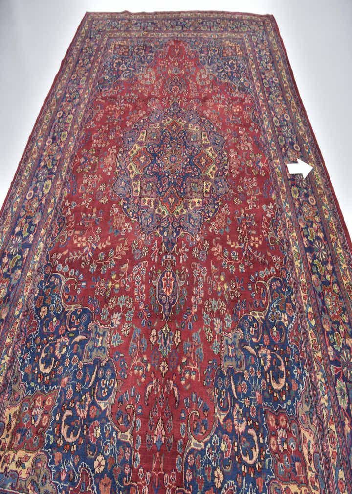 9' 8 x 13' 2 Hand Knotted Mashad Persian Wool Rug