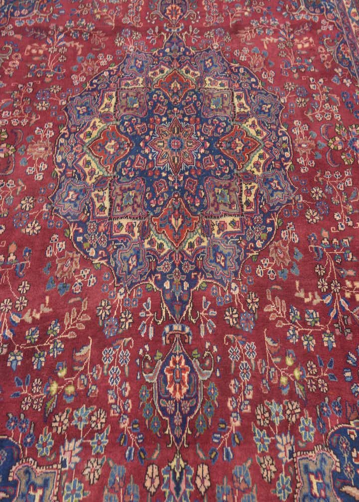 9' 8 x 13' 2 Hand Knotted Mashad Persian Wool Rug