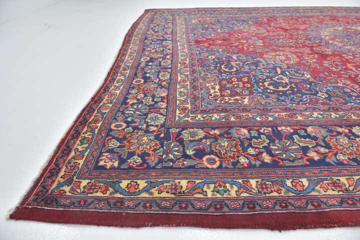 9' 8 x 13' 2 Hand Knotted Mashad Persian Wool Rug