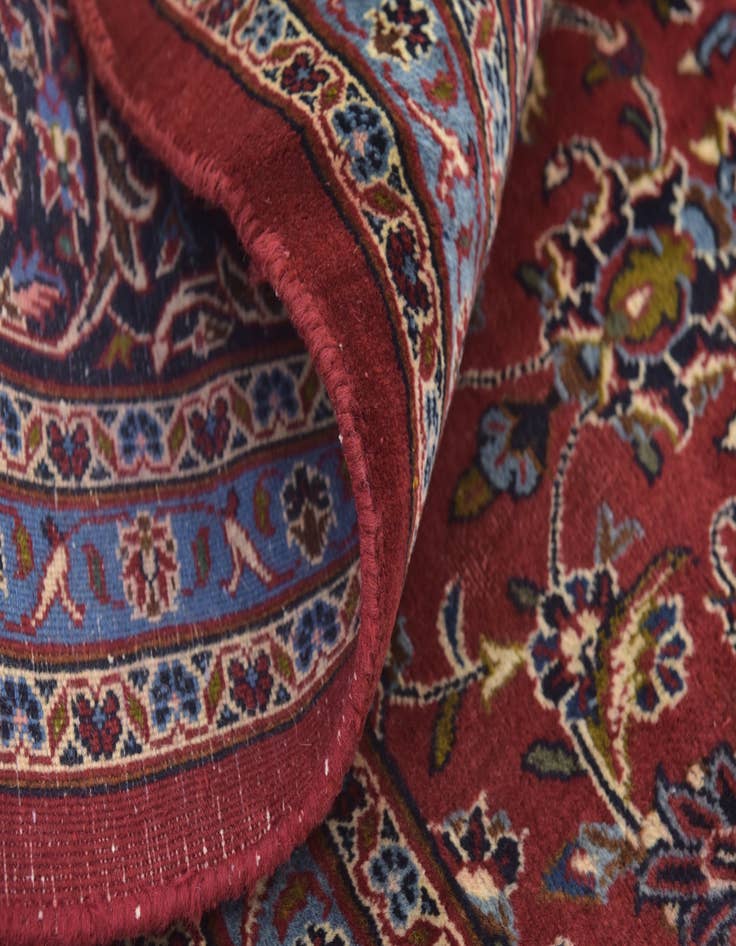 Detail image of 8' 5 x 11' Hand Knotted Mashad Persian Wool Rug