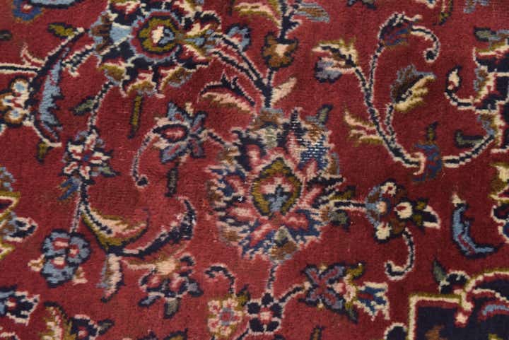 8' 5 x 11' Hand Knotted Mashad Persian Wool Rug