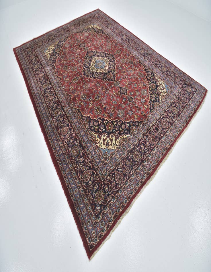 Detail image of 8' 5 x 11' Hand Knotted Mashad Persian Wool Rug