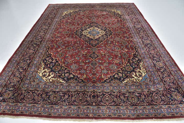 8' 5 x 11' Hand Knotted Mashad Persian Wool Rug