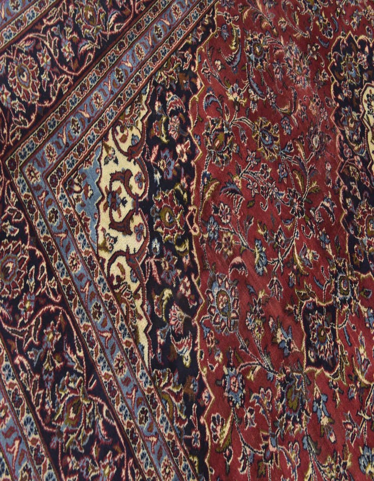 Detail image of 8' 5 x 11' Hand Knotted Mashad Persian Wool Rug