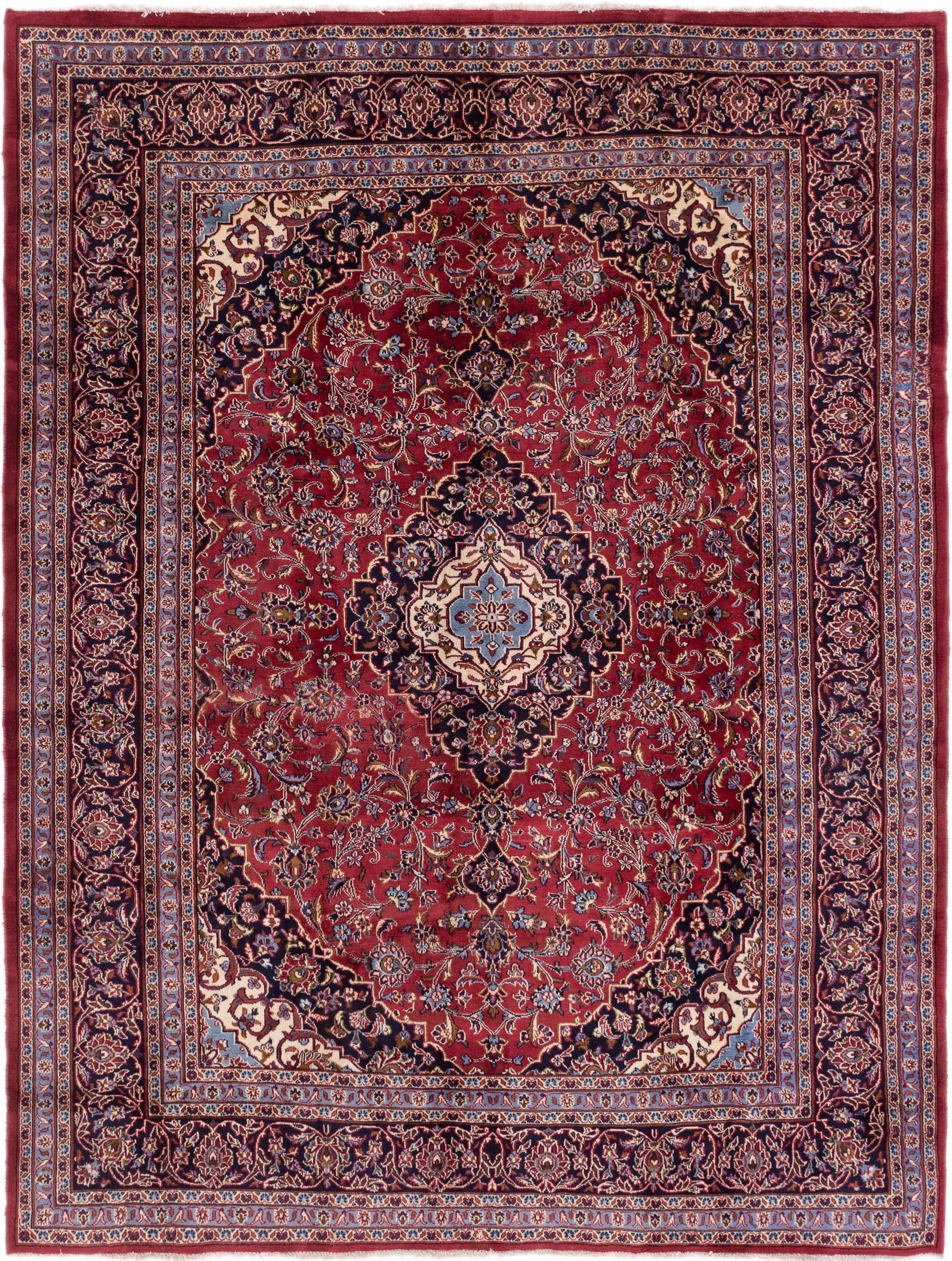 8' 5 x 11' Hand Knotted Mashad Persian Wool Rug
