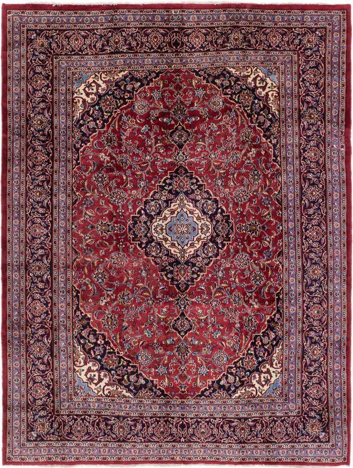 8' 5 x 11' Hand Knotted Mashad Persian Wool Rug