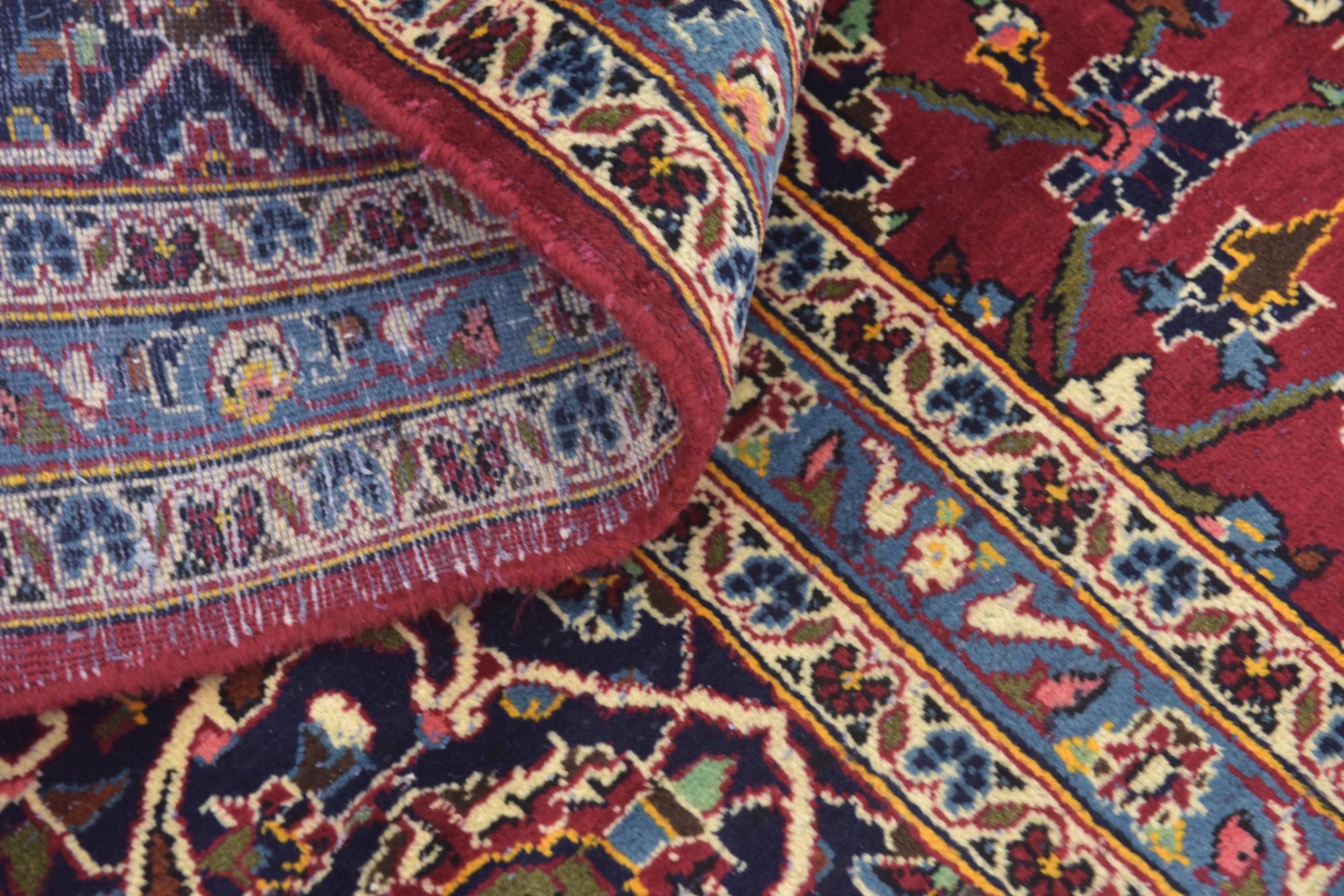9' 10 x 12' 10 Hand Knotted Mashad Persian Wool Rug
