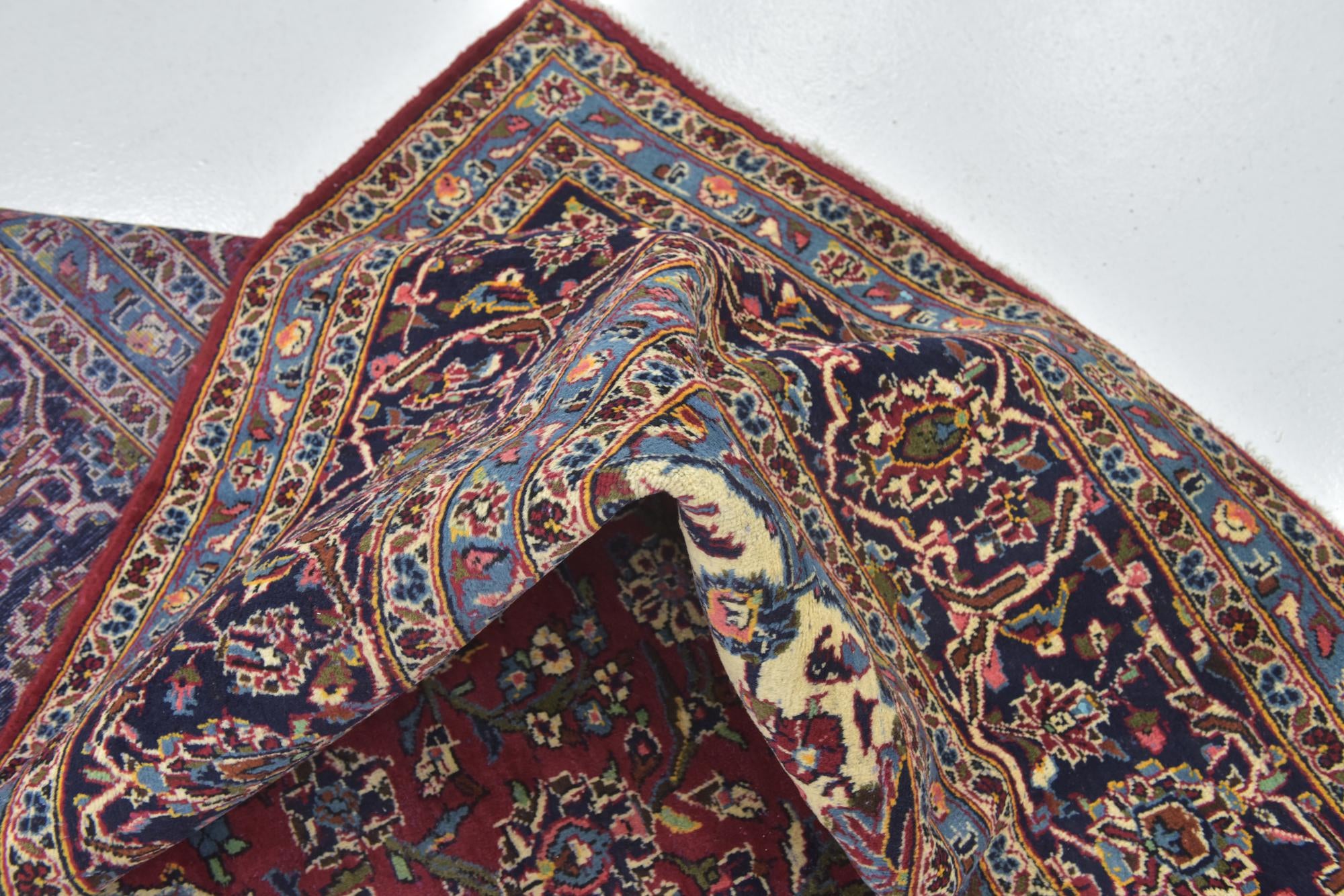 9' 10 x 12' 10 Hand Knotted Mashad Persian Wool Rug