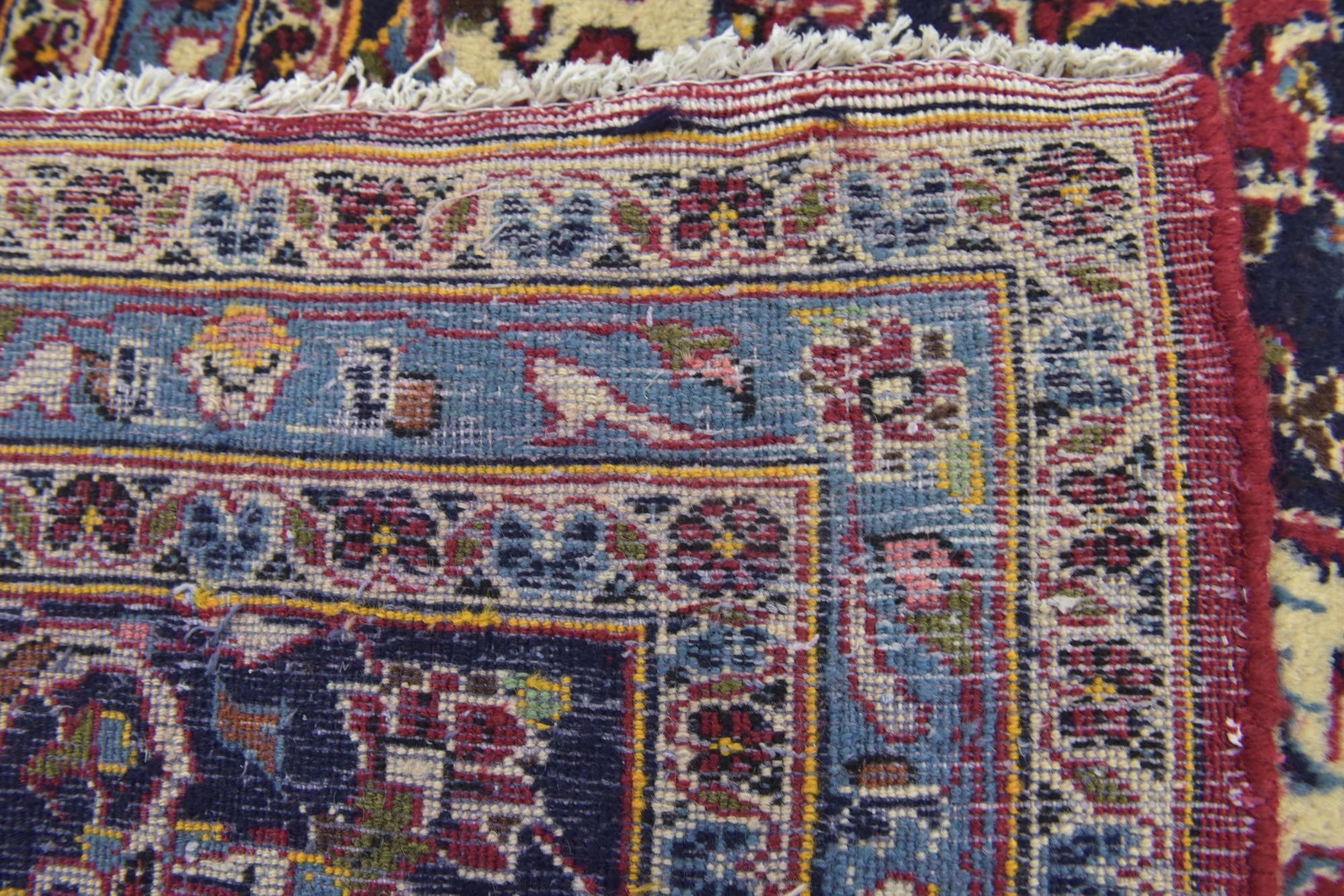 9' 10 x 12' 10 Hand Knotted Mashad Persian Wool Rug