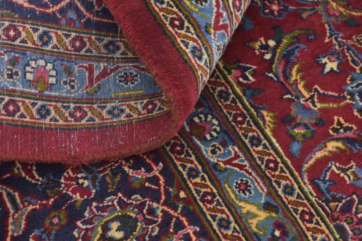 9' 6 x 13' Hand Knotted Mashad Persian Wool Rug