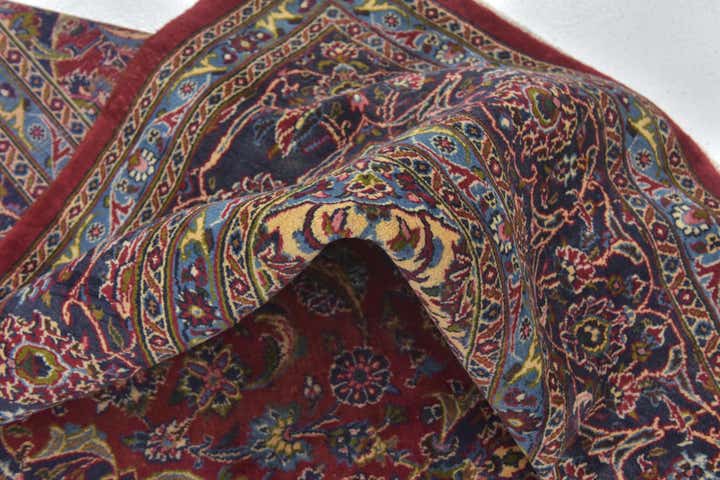 9' 6 x 13' Hand Knotted Mashad Persian Wool Rug