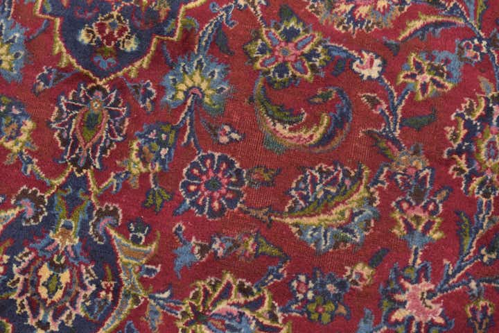 9' 6 x 13' Hand Knotted Mashad Persian Wool Rug