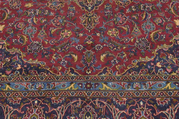 9' 6 x 13' Hand Knotted Mashad Persian Wool Rug
