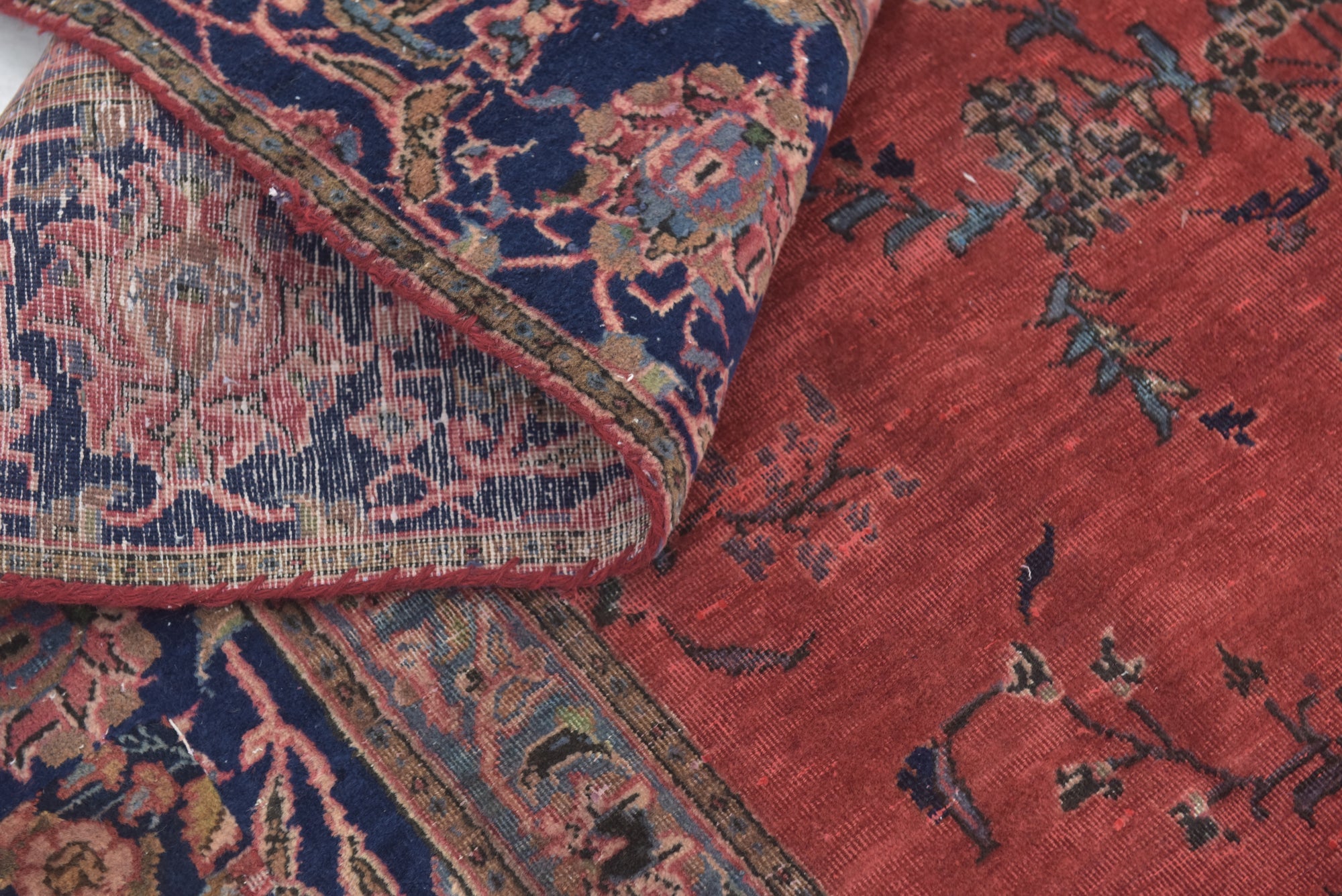 7' 3 x 13' Hand Knotted Mashad Persian Wool Rug