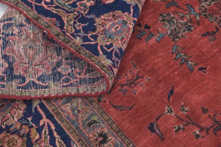 7' 3 x 13' Hand Knotted Mashad Persian Wool Rug