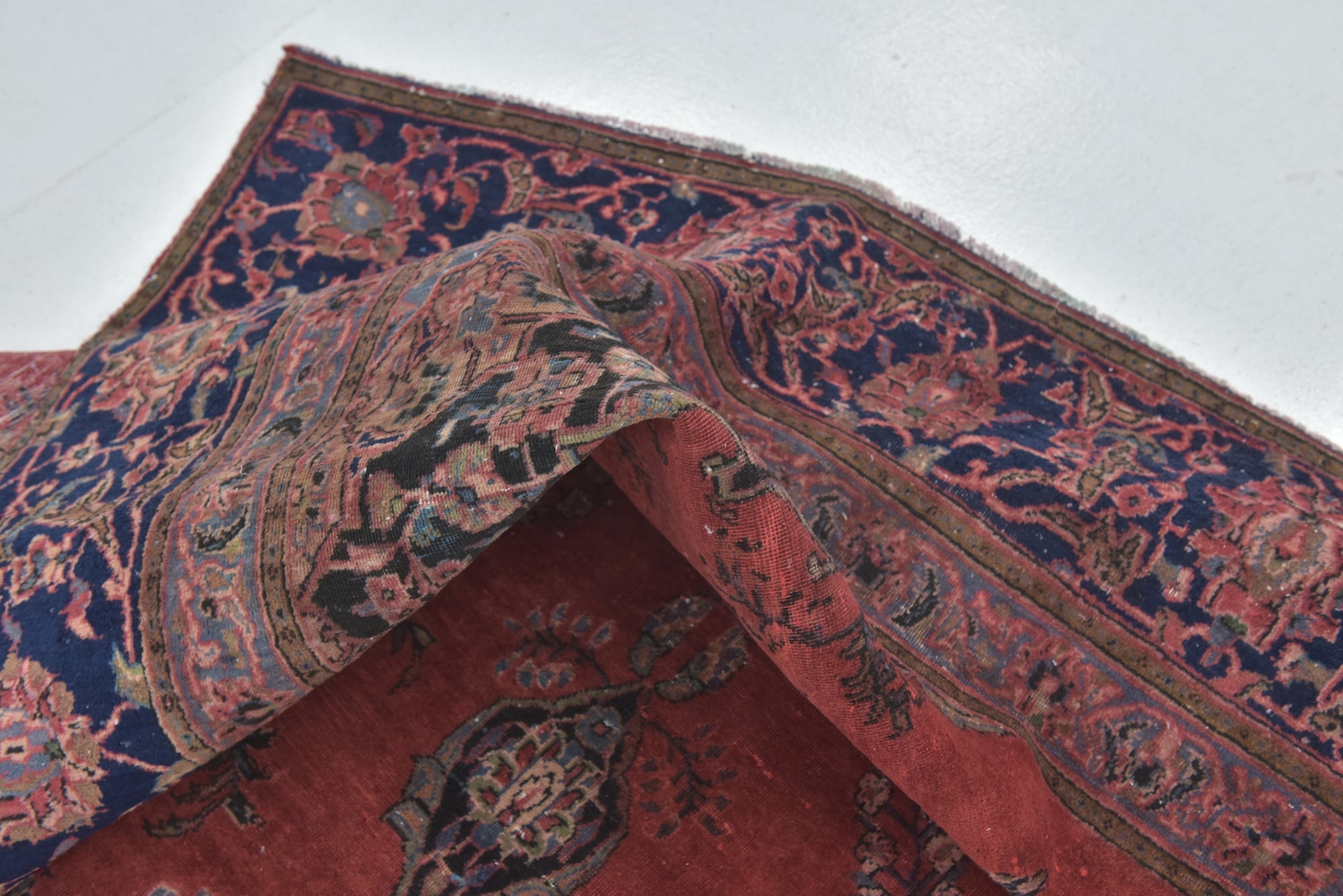 7' 3 x 13' Hand Knotted Mashad Persian Wool Rug